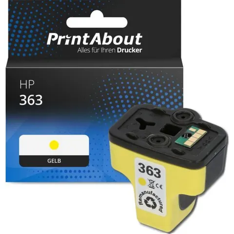 PrintAbout Cartouche compatible HP 363 (C8773EE) - Jaune – image 1
