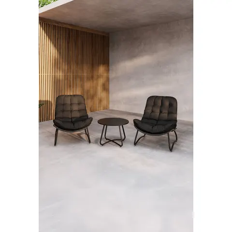 Ensemble détente 2 chaises et table basse Cala – image 1