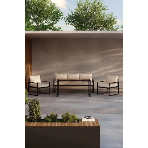 Ensemble canapé fauteuils et table de jardin Catania – image 1