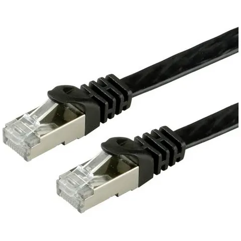VALUE 21990975 - Cable plano FTP negro Cat.6 5m – imagen 1