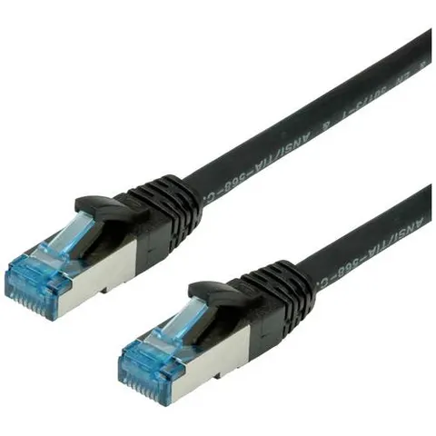 VALUE Patchkabel Kat.6A (Class EA) S/FTP (PiMF), LSOH, zwart, 5 m – afbeelding 1