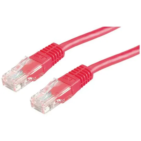 VALUE Patchkabel Cat.6 UTP (Class E), rood, 10 m – afbeelding 1