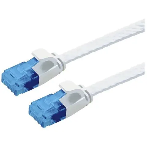 VALUE 21992060 - Cable de interconexiones Cat.6a, UTP, extraplano, blanco, 0,5 m – imagen 1