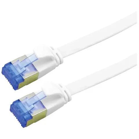 VALUE 21992165 - Cable de interconexiones Cat.6a, FTP, extraplano, blanco, 5 m – imagen 1