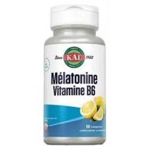 Kal Mélatonine Vitamine B6 60 Comprimés - Pot 60 comprimés – image 1