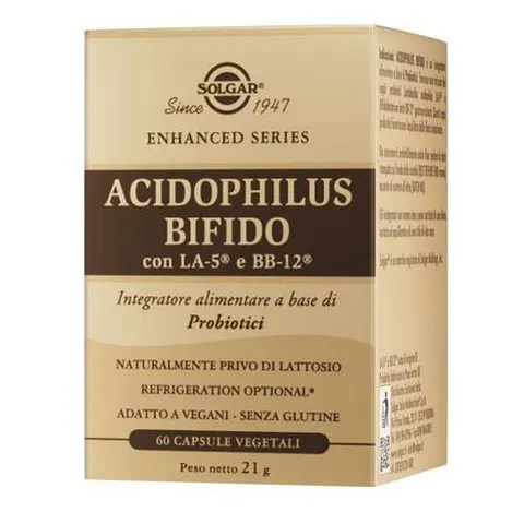 SOLGAR Acidophilus Bifido 60 Capsule Vegetali – immagine 1
