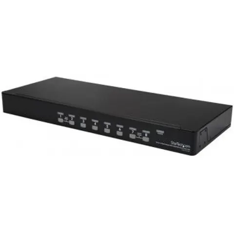 StarTech.com Kit Switch KVM USB montabile a rack 1U 8 porte con funzione OSD e cavi (SV831DUSBUK) – immagine 1