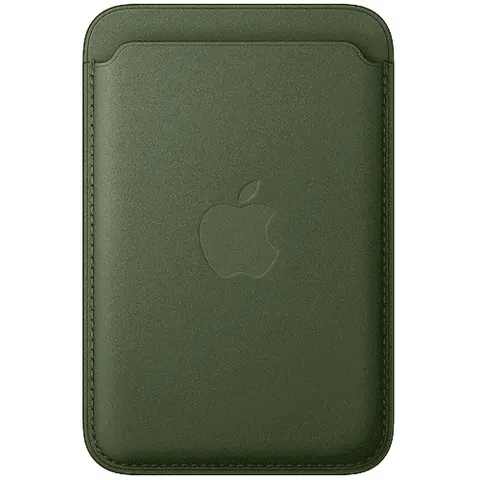 Apple iPhone Feingewebe Wallet mit MagSafe (moosgrün) – Bild 1