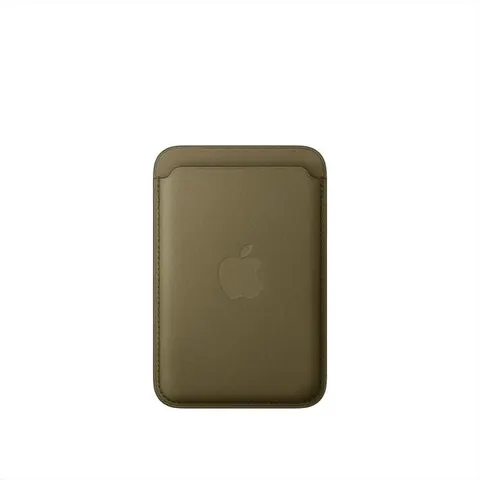 Apple iPhone Feingewebe Wallet mit MagSafe, Dunkeloliv – Bild 1