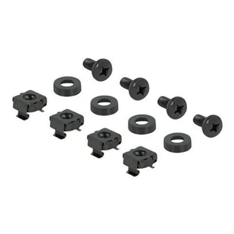 "DELOCK 66884 - 19"" top hat rail panel, 2 U, black" – image 1