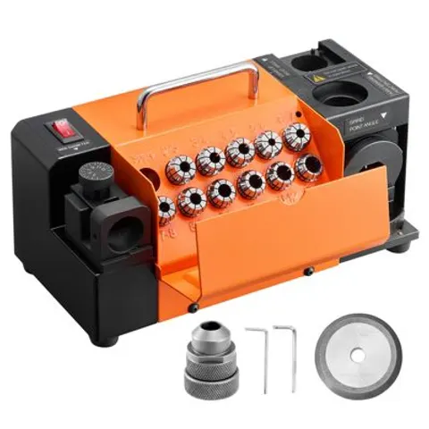 VEVOR Drill Bits Sharpener MR-13D, 3–13mm Professional Drill Bit Grinder with Adjustable Lip Relief Angle, Front Cutting Lip & 95°-135° Point Angle, 4600RPM Re – Bild 1