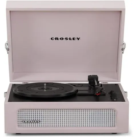 Crosley Tocadiscos portátil con bluetooth rosa pálido – imagen 1
