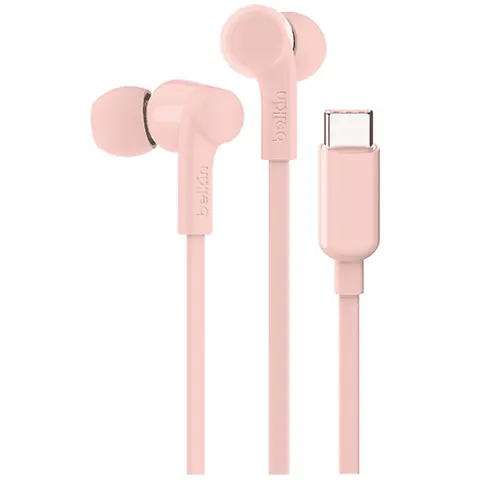 Belkin Usb-c Earbuds W/ Adjustable Volume Limiter-rosa – immagine 1