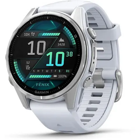 Garmin fenix ??8 - 43 mm amoled stone white/silver – immagine 1