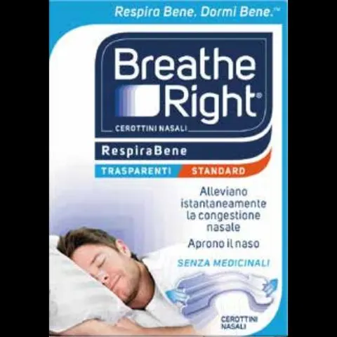 Cerotti Nasali Breathe Right Trasparenti 30 Pezzi – immagine 1