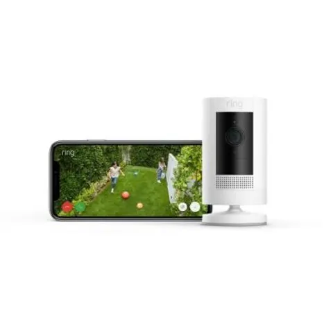 Ring Stick Up Cam Batterij - Beveiligingscamera - Draadloos - Wit – afbeelding 1