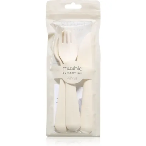 Mushie Kinderbestek Set Diner Ivory – afbeelding 1