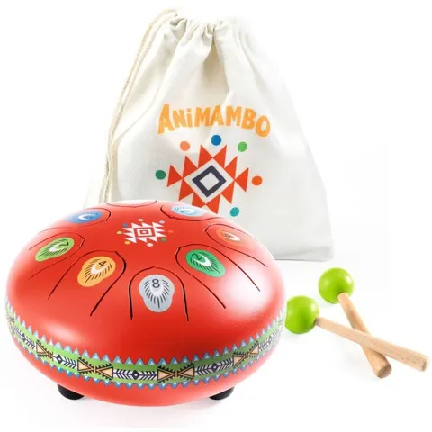 Djeco | tongdrum rood - 8 noten – afbeelding 1
