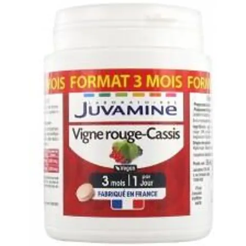 Juvamine Vigne Rouge Cassis 90 Comprimés - Pot 90 Comprimés – image 1