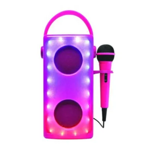 Pink Lichtgevende Bluetooth® luidspreker met microfoon – afbeelding 1