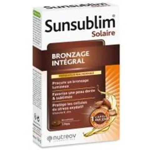 Nutreov Sunsublim Complemento alimenticio para el bronceado integral 30 caps. – imagen 1