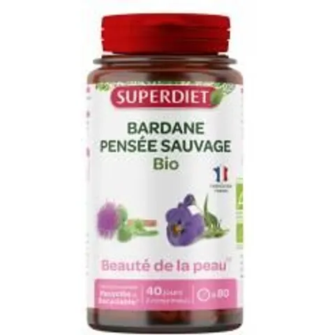 Superdiet Bardane Pensée Sauvage Bio 80 Comprimés - Boîte 80 comprimés – image 1