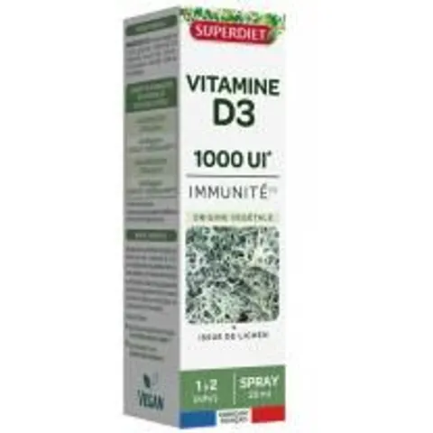 Superdiet Vitamine D3 1000 UI Spray 20 ml - Spray 20 ml – image 1