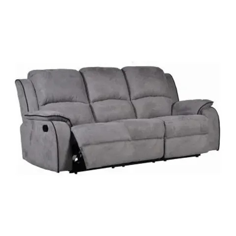 Vente-unique Driezits relaxbank microvezel HERNANI - grijs – afbeelding 1