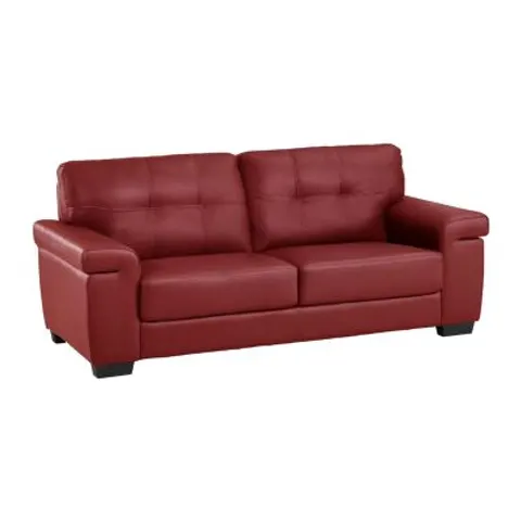 Vente-unique Driezitsbank van leer HAZEL - Rood – afbeelding 1