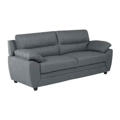 vente-unique.com Canapé fixe polyester 3 places gris anthracite} Gris 201x88x82cm – image 1