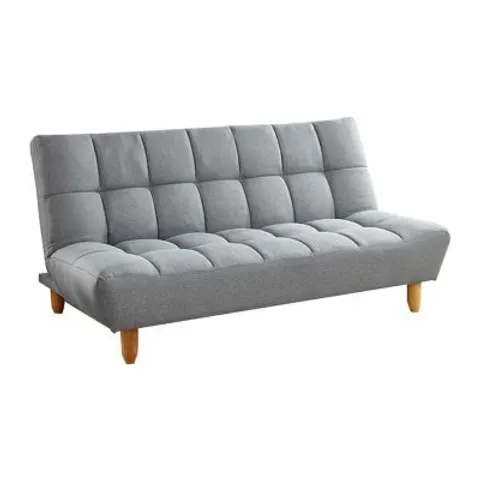 vente-unique.com Canapé convertible polyester 3 places gris} Gris 182x87x97cm – image 1