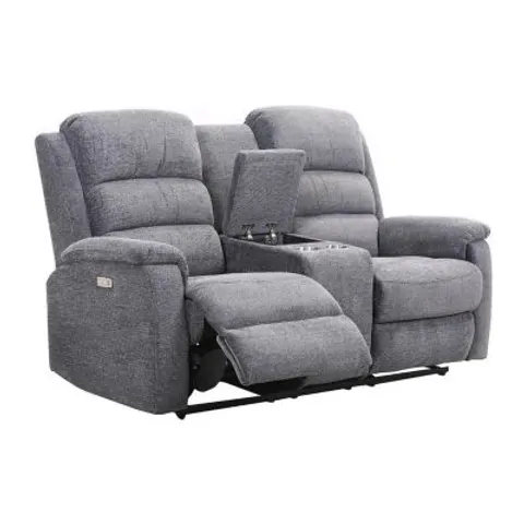 vente-unique.com Canapé relaxation polyester 2 places gris 171x103x95cm – image 1