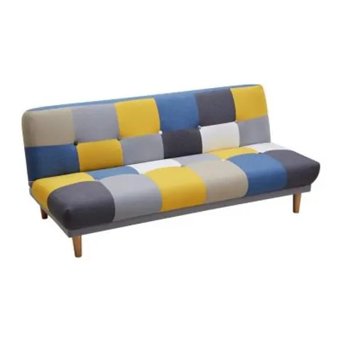 vente-unique.com Canapé convertible polyester 3 places multicolore 178x74x98cm – image 1