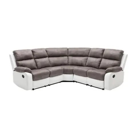 vente-unique.com Canapé d'angle polyester 5 places gris 226x101x226cm – image 1