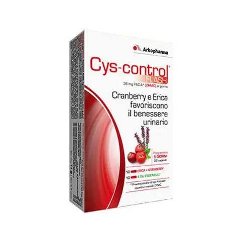 ARKOFARM Srl Arkopharma Cys-Control Flash, 10 capsule + 10 perle – immagine 1