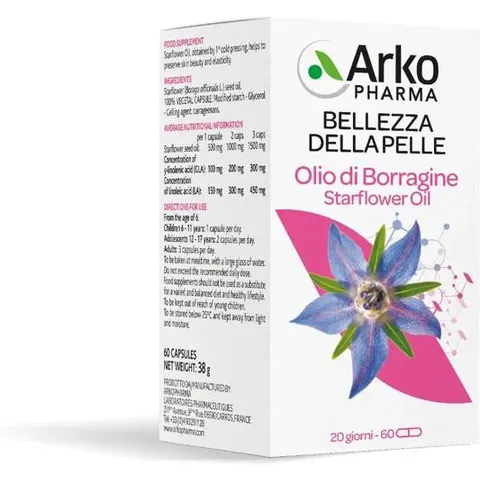 arkofarm Arkocapsule olio borrag 60cp bio – immagine 1