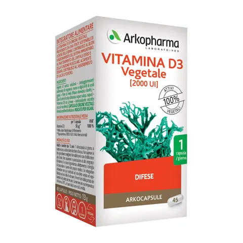 ARKOFARM Srl Arkopharma Vitamina D3 Vegetale, 45 Capsule – immagine 1