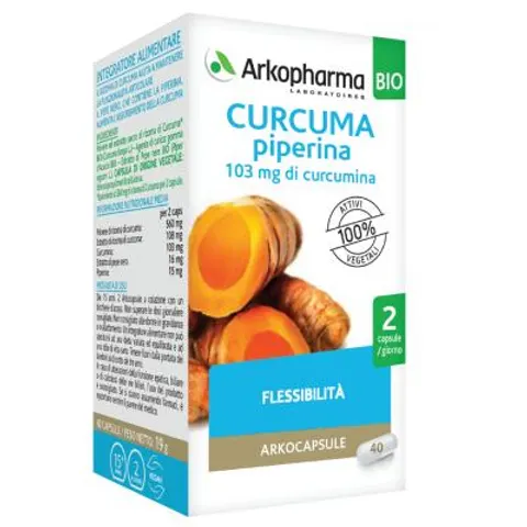 Arkocapsule Bio Curcuma e Piperina - 40 Capsule – immagine 1