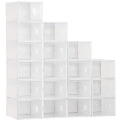 HOMCOM - Modulaire opbergorganizer - PP - 25x35x19cm - Wit – 108680 – afbeelding 1