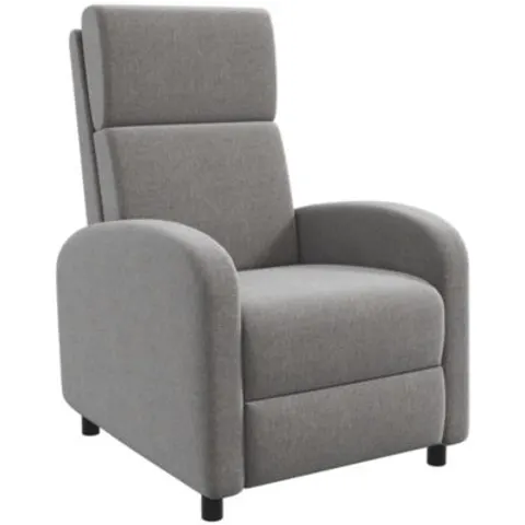 HOMCOM relaxbank - polyester - 64x86x102cm - grijs – afbeelding 1