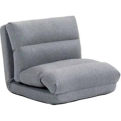 HOMCOM Vloerstoel - Polyester - 70x72x56cm - Grijs – afbeelding 1