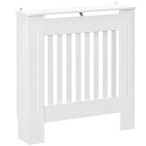 HOMCOM-Radiator Cover-MDF-78x19x81cm-Wit – afbeelding 1