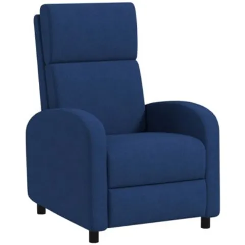 HOMCOM-Relaxfauteuil-Polyester-64x86x102cm-Blauw – afbeelding 1