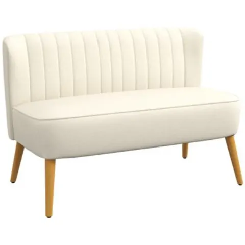 HOMCOM-Tweezitsbank-Polyester-117x56,5x77cm-Grijs – afbeelding 1