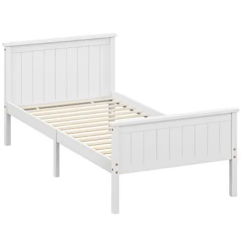 HOMCOM-Bedframe-Pin-210x98x82cm-Wit – afbeelding 1