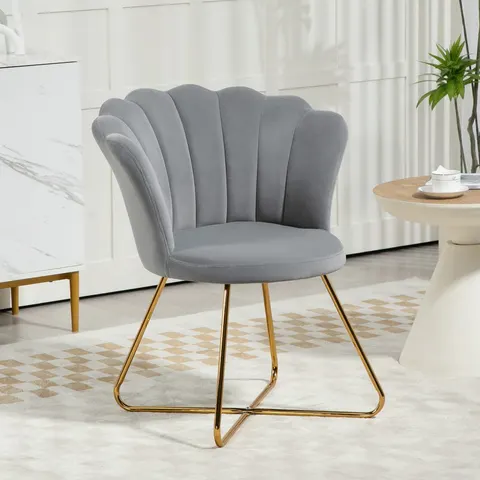 HOMCOM - Accentstoel - Polyester - 69x64x80cm - Grijs – afbeelding 1