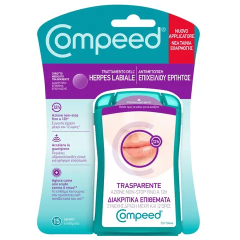 compeed Herpes Cerottini Trasparenti 15 Patch Con Applicatore – immagine 1