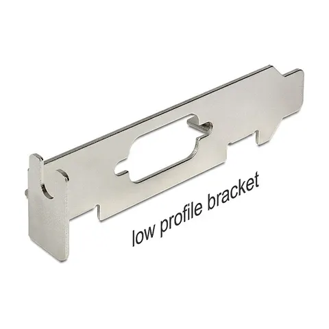 DELOCK BRACKET LP3 - Low Profile Slot Bracket with SUB-D 9 opening – image 1