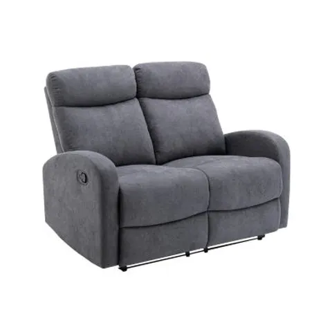 vente-unique.com Canapé relaxation polyester 2 places gris 128x100x95cm – image 1