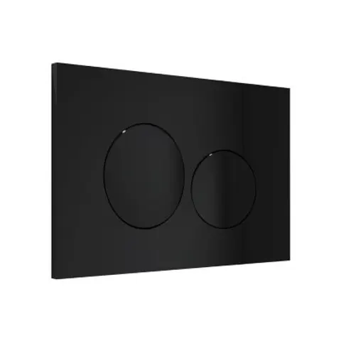 Plaque de commande pour WC avec double touche - Noir - OPULUS – image 1
